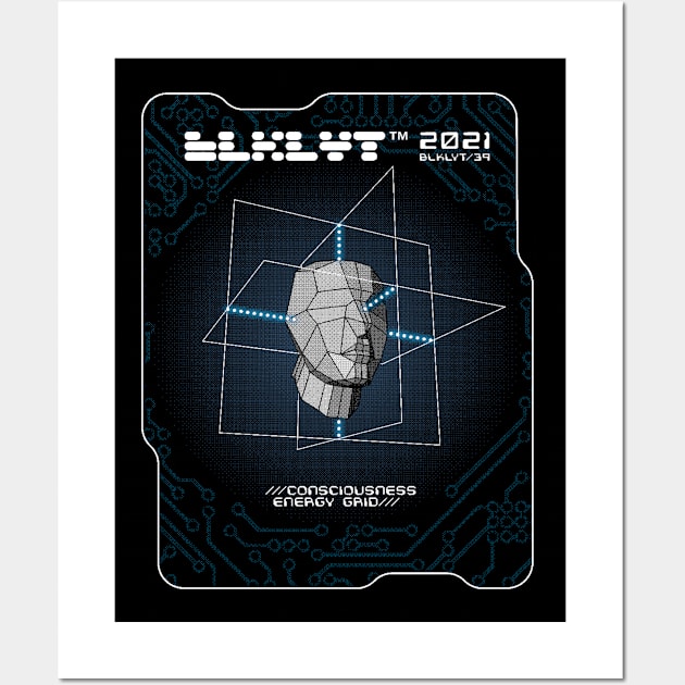 BLKLYT/39 -  CONSCIOUSNESS ENERGY GRID Wall Art by BLKLYT